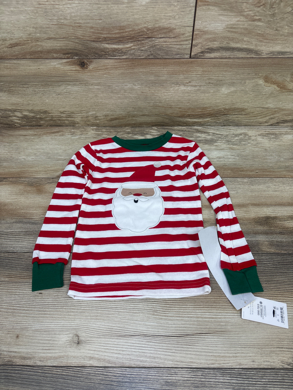NEW Just One You Striped Santa Pajama Shirt Red sz 4T