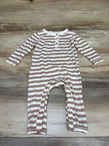 Nordstrom Striped Henley Coverall Tan sz 9m