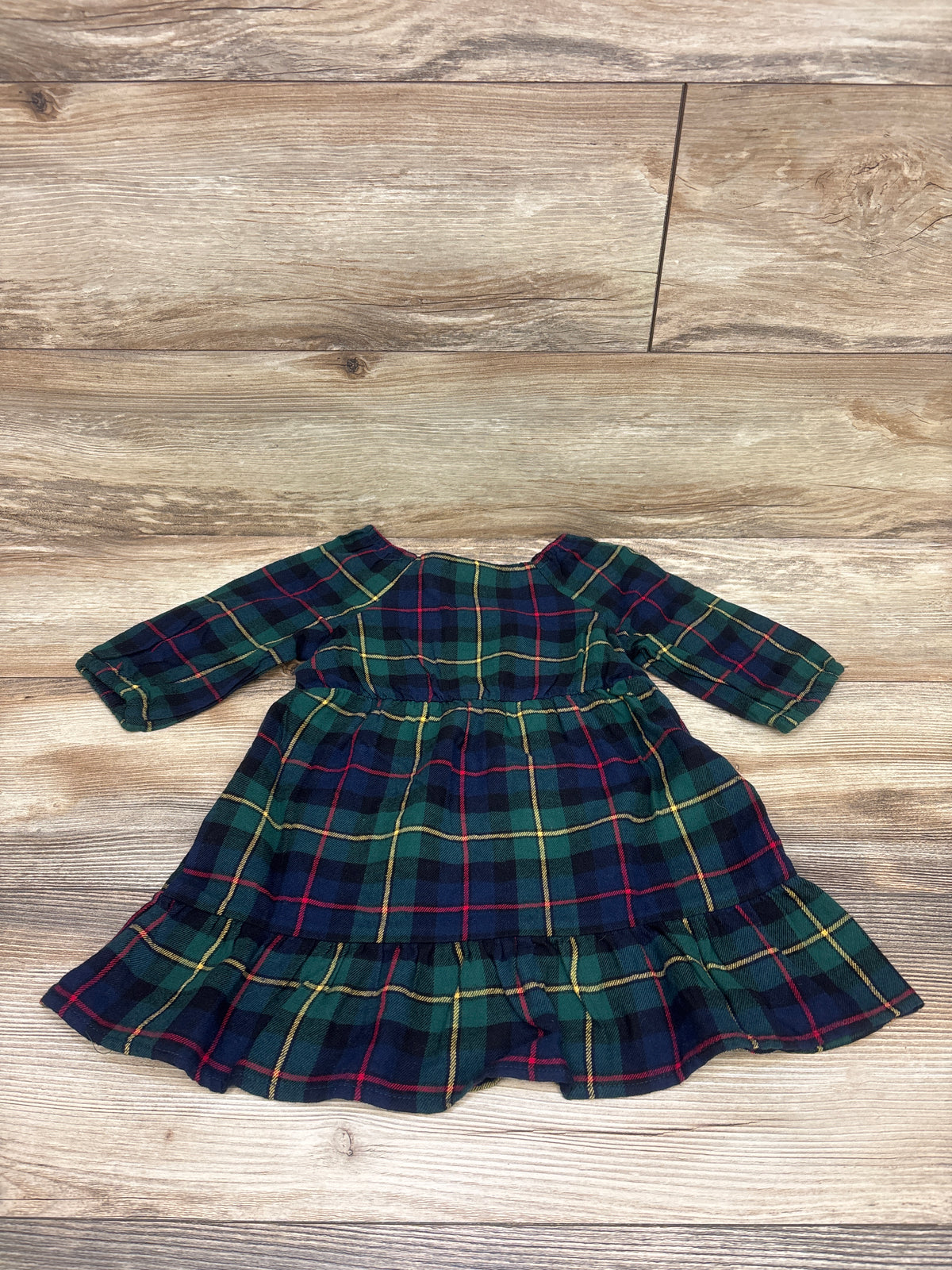 NEW Children's Place Plaid Holiday Dress Green sz 3T