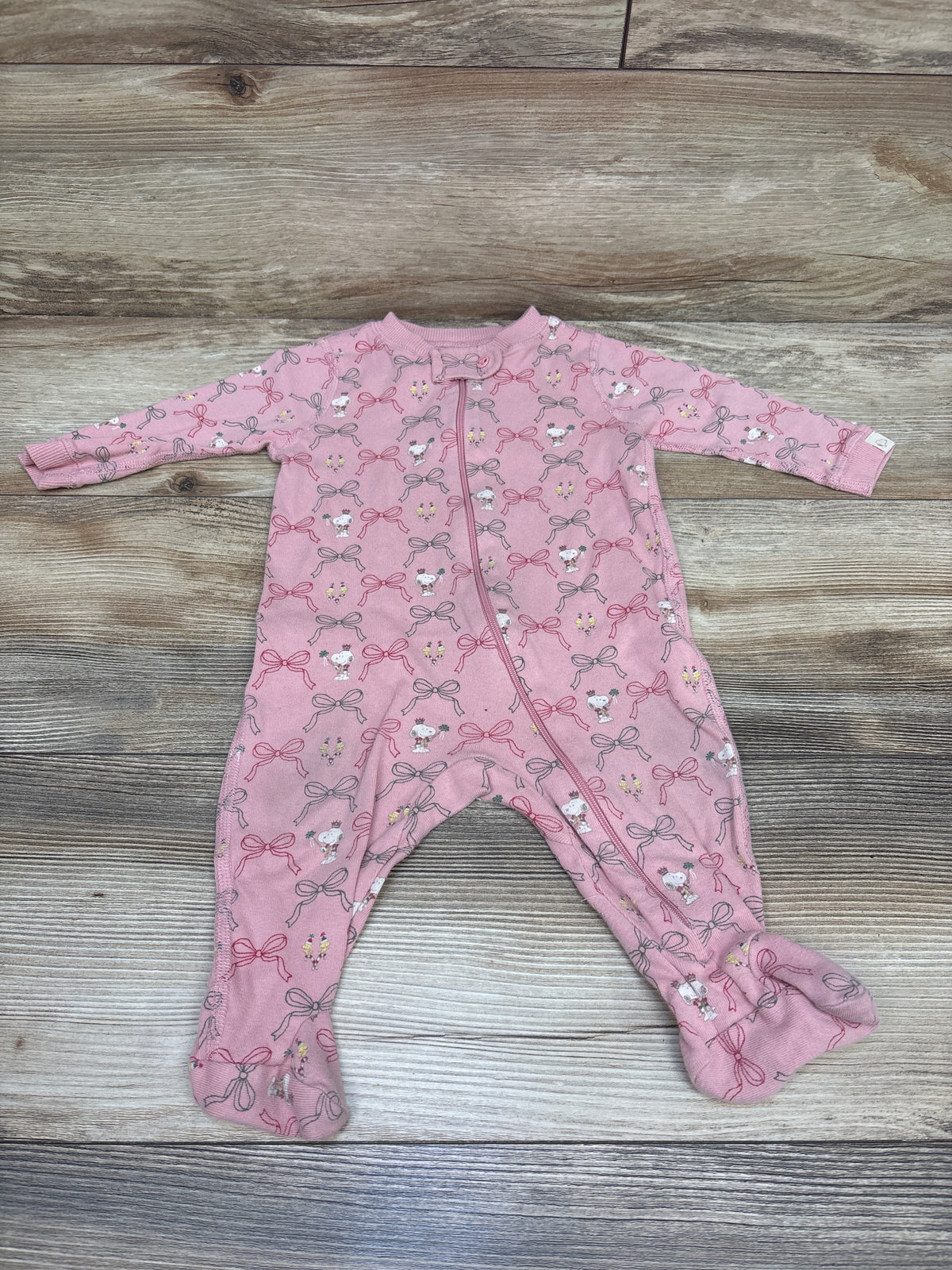 Little Snoopy Christmas Sleeper Pink sz 6-9m
