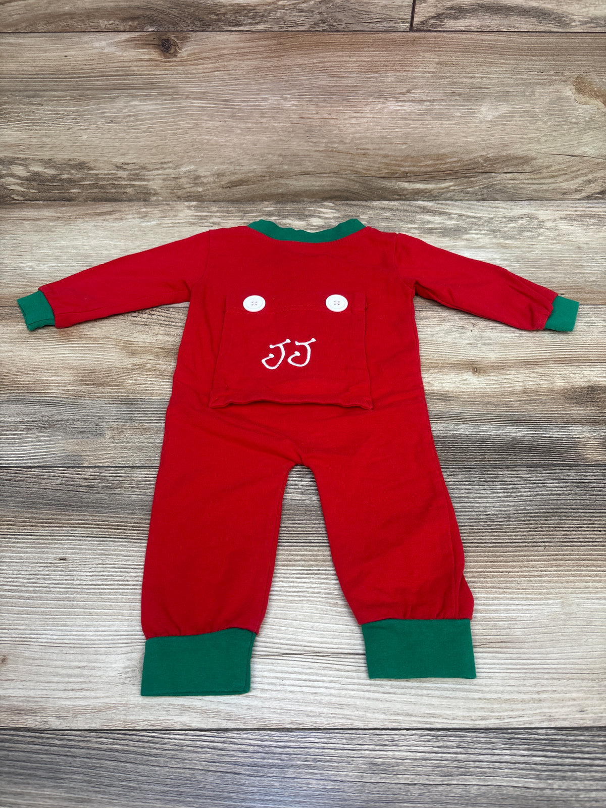 Pretty's Bowtique Christmas Coverall Red sz 3m