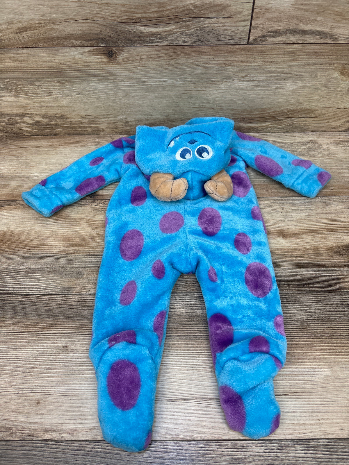 Disney Baby Monsters Inc. Sully Plush Hooded Coverall Blue sz 6m