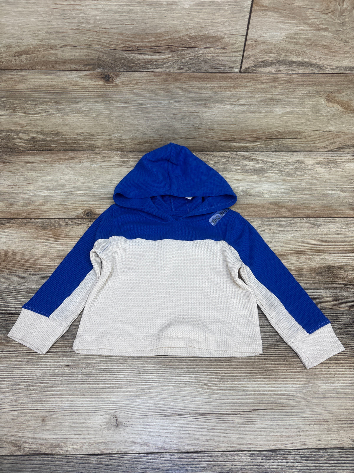 NEW Children's Place Waffle Knit Hooded Shirt Blue sz 12-18m