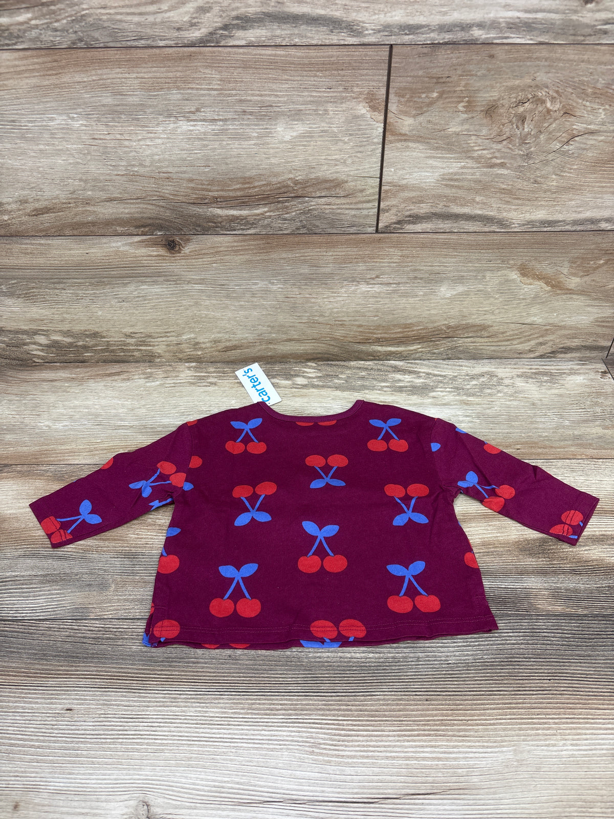 NEW Carter's Long Sleeve Cherry Shirt Magenta sz 12m