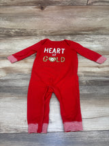 Cat & Jack Heart Of Gold Coverall Red sz 3-6m