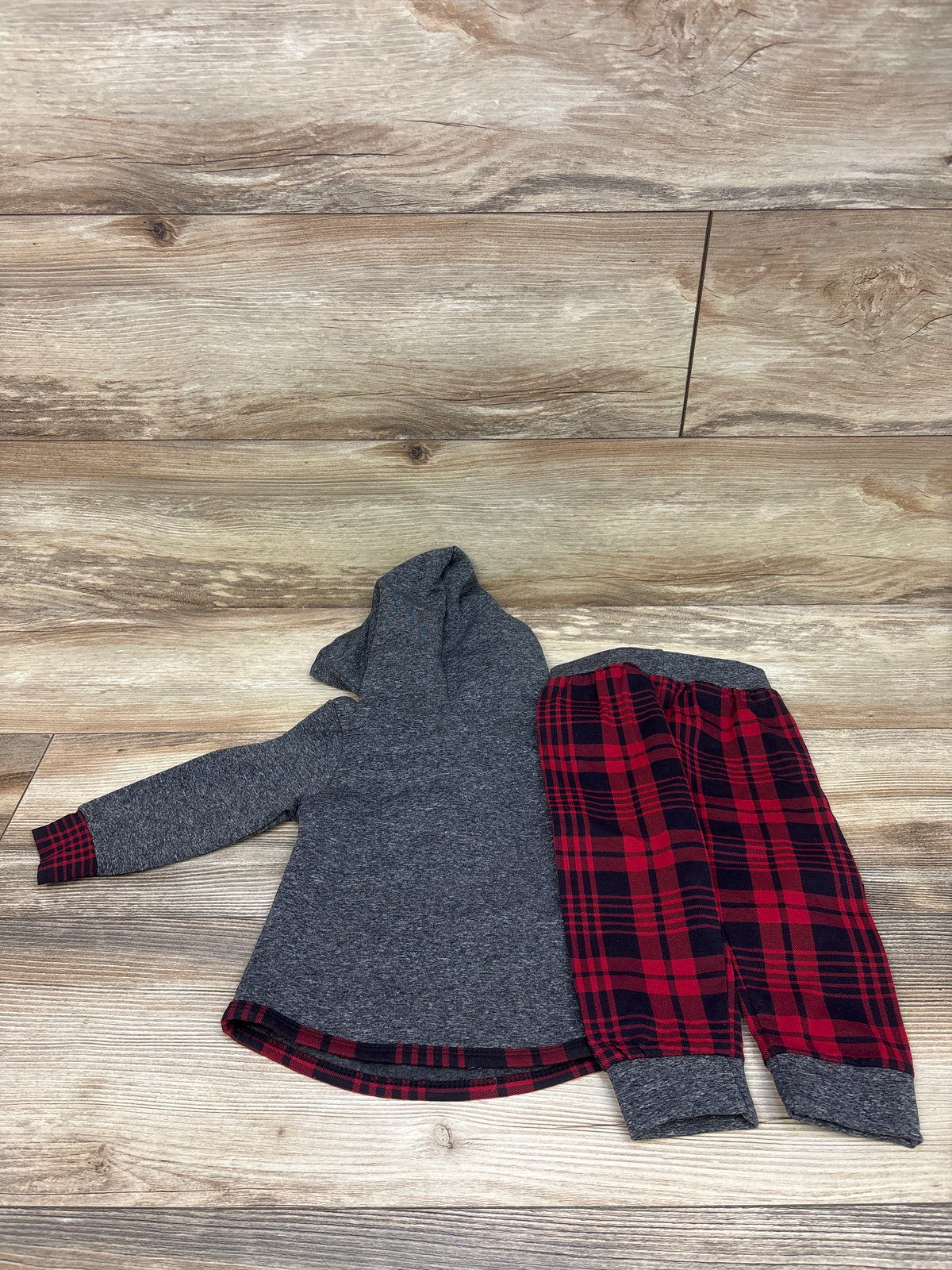 NEW Paeaby 2pc Hooded Sweatshirt & Pants Set Grey sz 6-9m