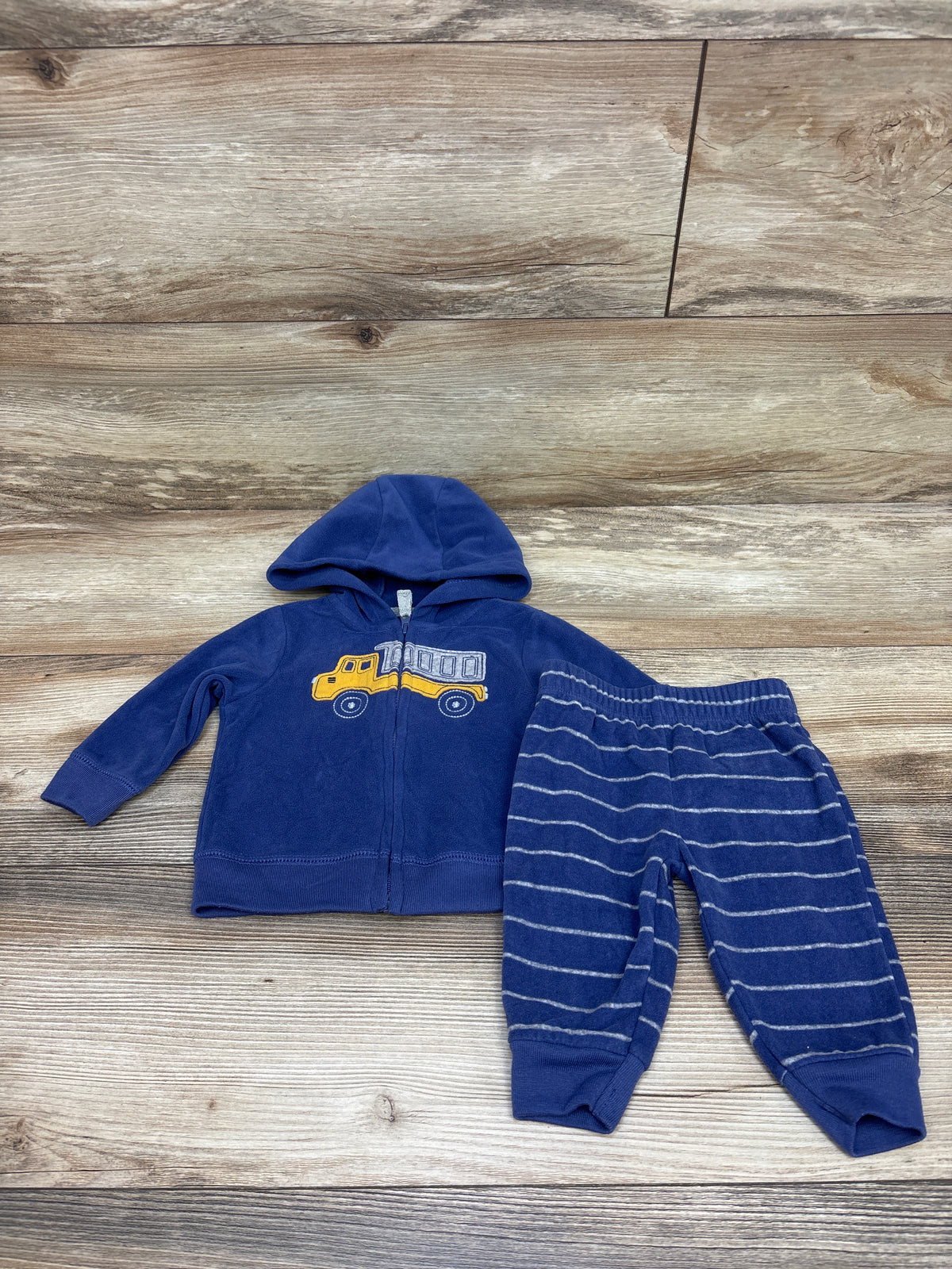 Carter's 2pc Fleece Zip-Up Jacket & Pants Set Blue sz 6m