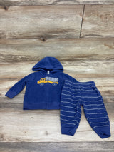 Carter's 2pc Fleece Zip-Up Jacket & Pants Set Blue sz 6m