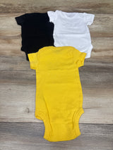 Gerber 3pk Bodysuits Yellow sz 0-3m