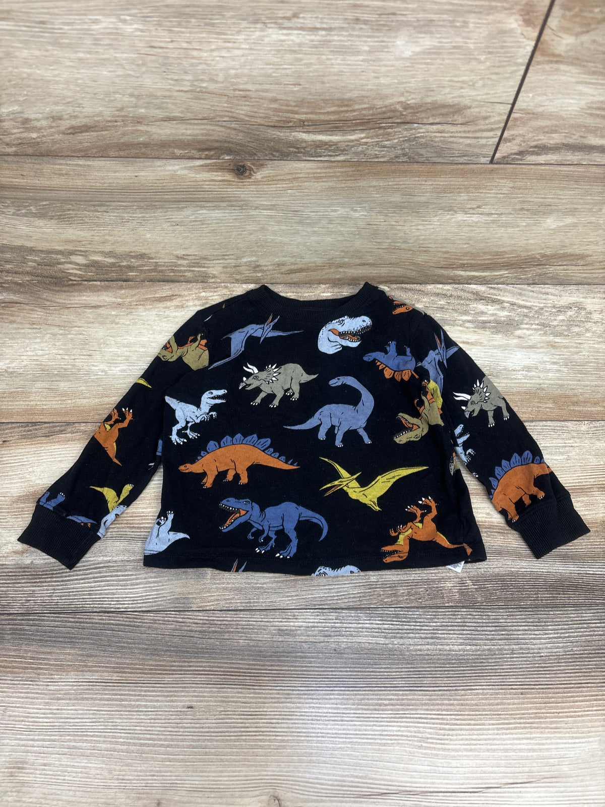 Old Navy Long Sleeve Dinosaur Shirt Black sz 2T