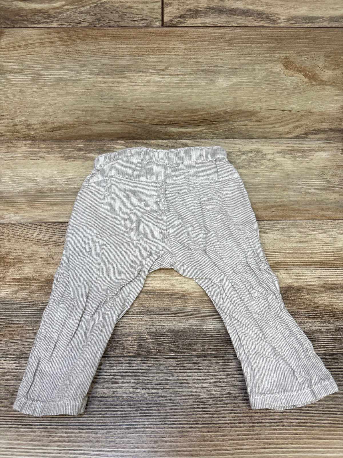 H&M Striped Linen-Blend Pants Beige sz 6m