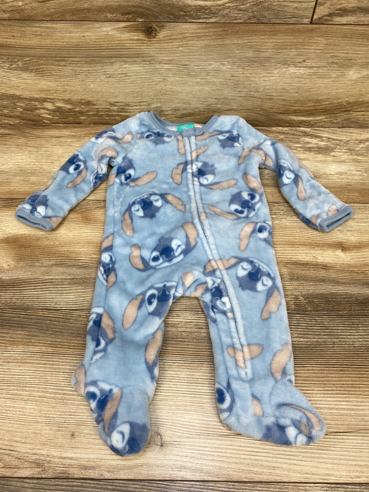 Disney Baby Stitch Plush Sleeper Blue sz 3/6m