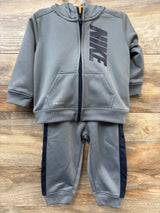 Nike 2pc Dri-Fit Hooded Tracksuit Set Grey sz 18m