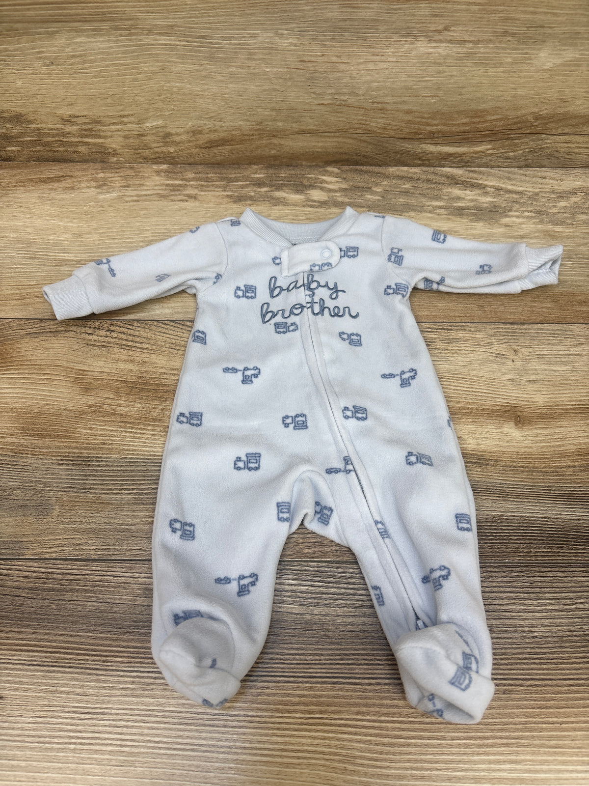 Carter's Baby Brother Blanket Sleeper Blue sz Preemie