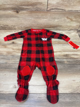 NEW Jammies For Families Buffalo Plaid Sleeper Red sz 0-3m