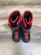 NEW Marvel Spider-Man Light-Up Winter Snow Boots Black sz 10c