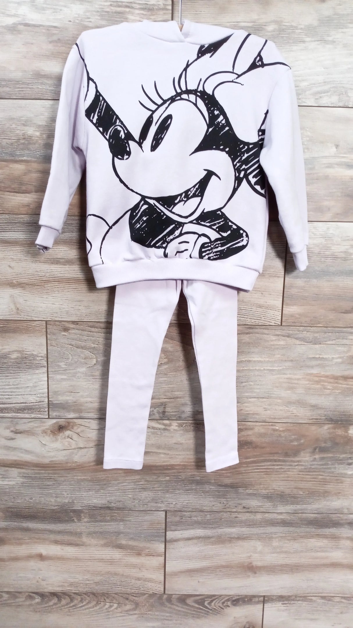 NEW Zara x Disney Minnie Mouse Lavender Sweatshirt & Leggings Set sz 3-4T