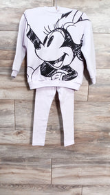 NEW Zara x Disney Minnie Mouse Lavender Sweatshirt & Leggings Set sz 3-4T