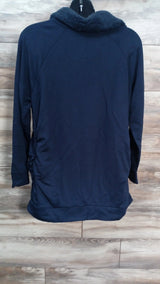 NEW Isabel Maternity Snap Sherpa Collar Navy Sweatshirt sz XXL