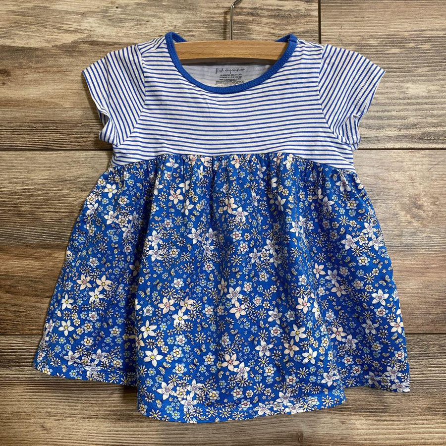 First Impressions Striped Floral Dress sz 18m - Me 'n Mommy To Be