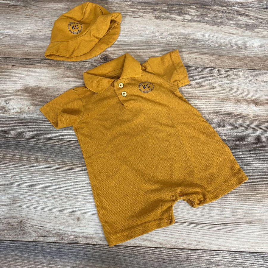 Kenneth Cole 2Pc Shortie Romper & Hat Set sz 3/6m - Me 'n Mommy To Be