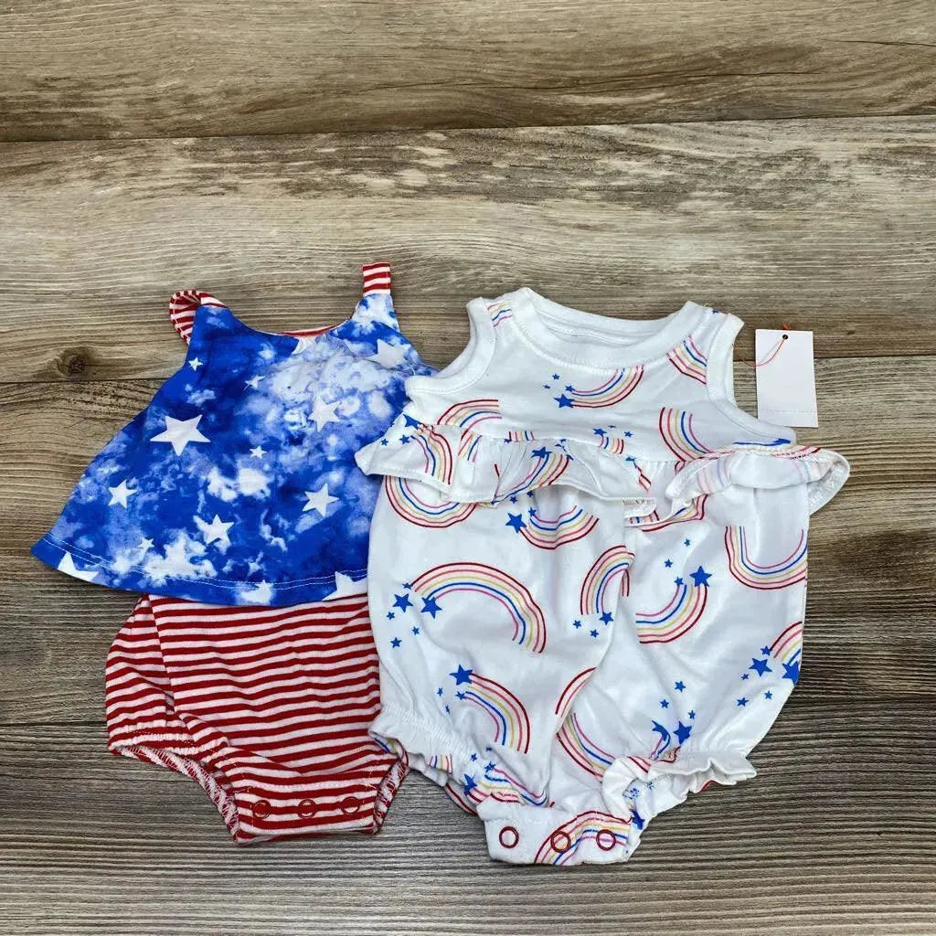NEW Cat & Jack Baby Rainbow Romper sz NB - Me 'n Mommy To Be