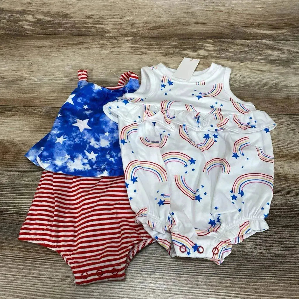 NEW Cat & Jack Baby Rainbow Romper sz 0-3m - Me 'n Mommy To Be