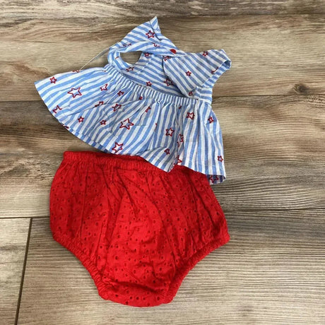 NEW Cat & Jack Americana Top & Eyelet Bottom Set sz 0-3m - Me 'n Mommy To Be