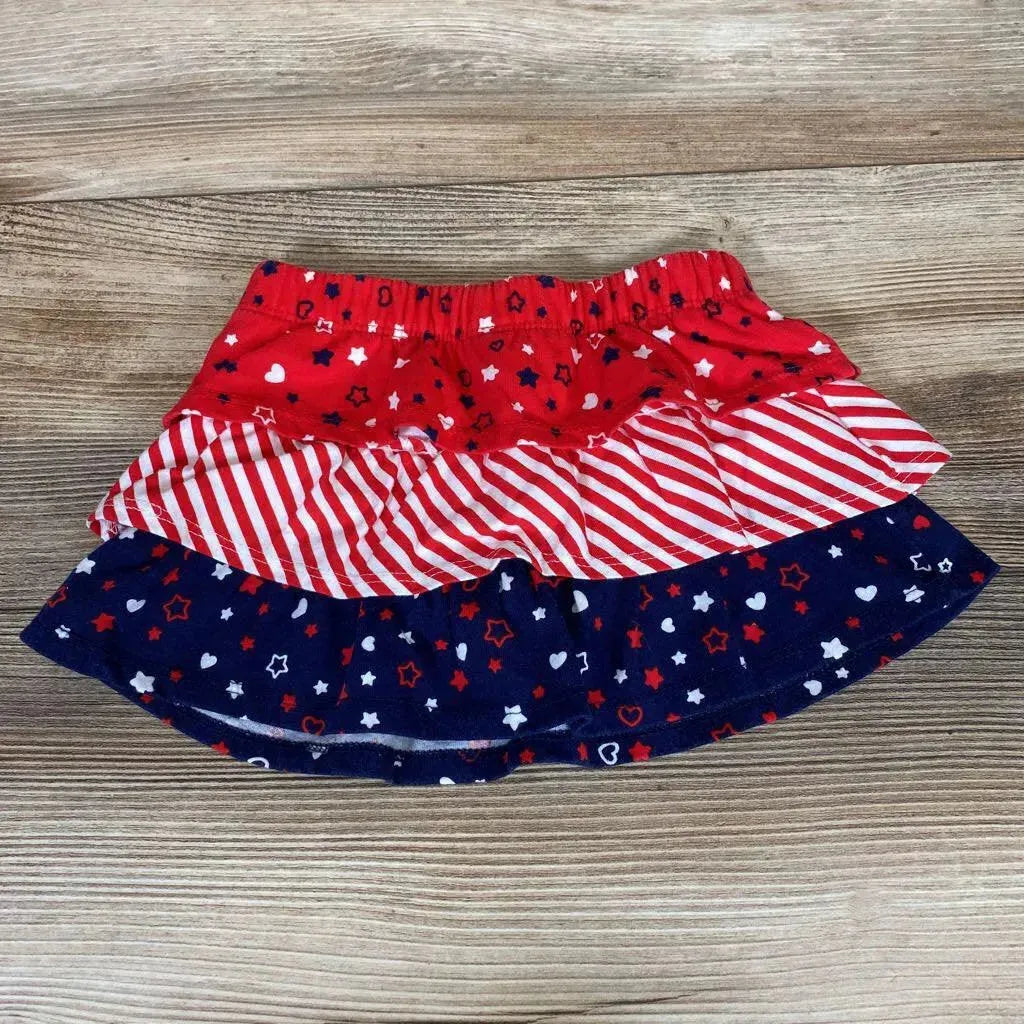 Tiered Stars & Stripes Skirt sz 0-3m - Me 'n Mommy To Be