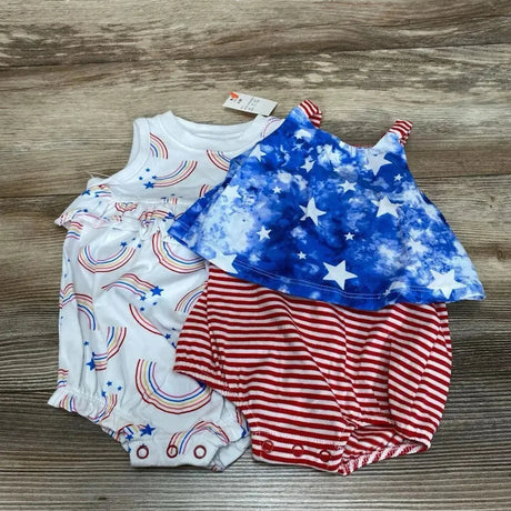 NEW Cat & Jack 2pk Rainbow Romper sz 0-3m - Me 'n Mommy To Be