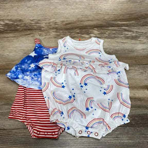 NEW Cat & Jack 2pk Rainbow Romper sz 0-3m - Me 'n Mommy To Be