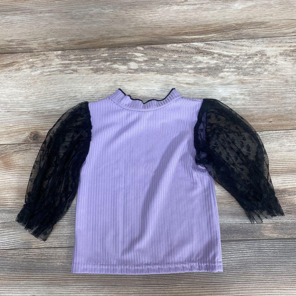 Shein Lace Sleeve Top "Beauty" Lilac Sz 12m - Me 'n Mommy To Be