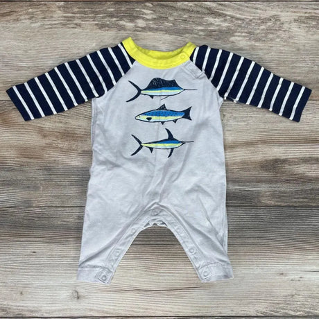 Tea Collection Striped Fish Coverall sz 0-3m - Me 'n Mommy To Be