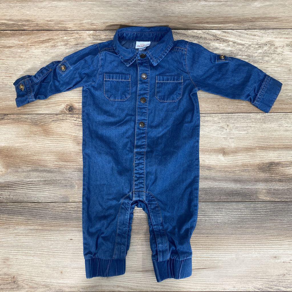 Cat & Jack Chambray Jumpsuit sz 3-6m - Me 'n Mommy To Be