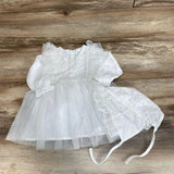 NWoT Tulle Overlay Dress & Bonnet sz 6-9m - Me 'n Mommy To Be