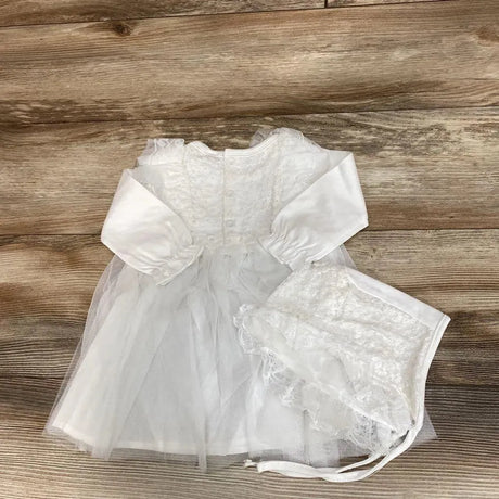 NWoT Tulle Overlay Dress & Bonnet sz 6-9m - Me 'n Mommy To Be