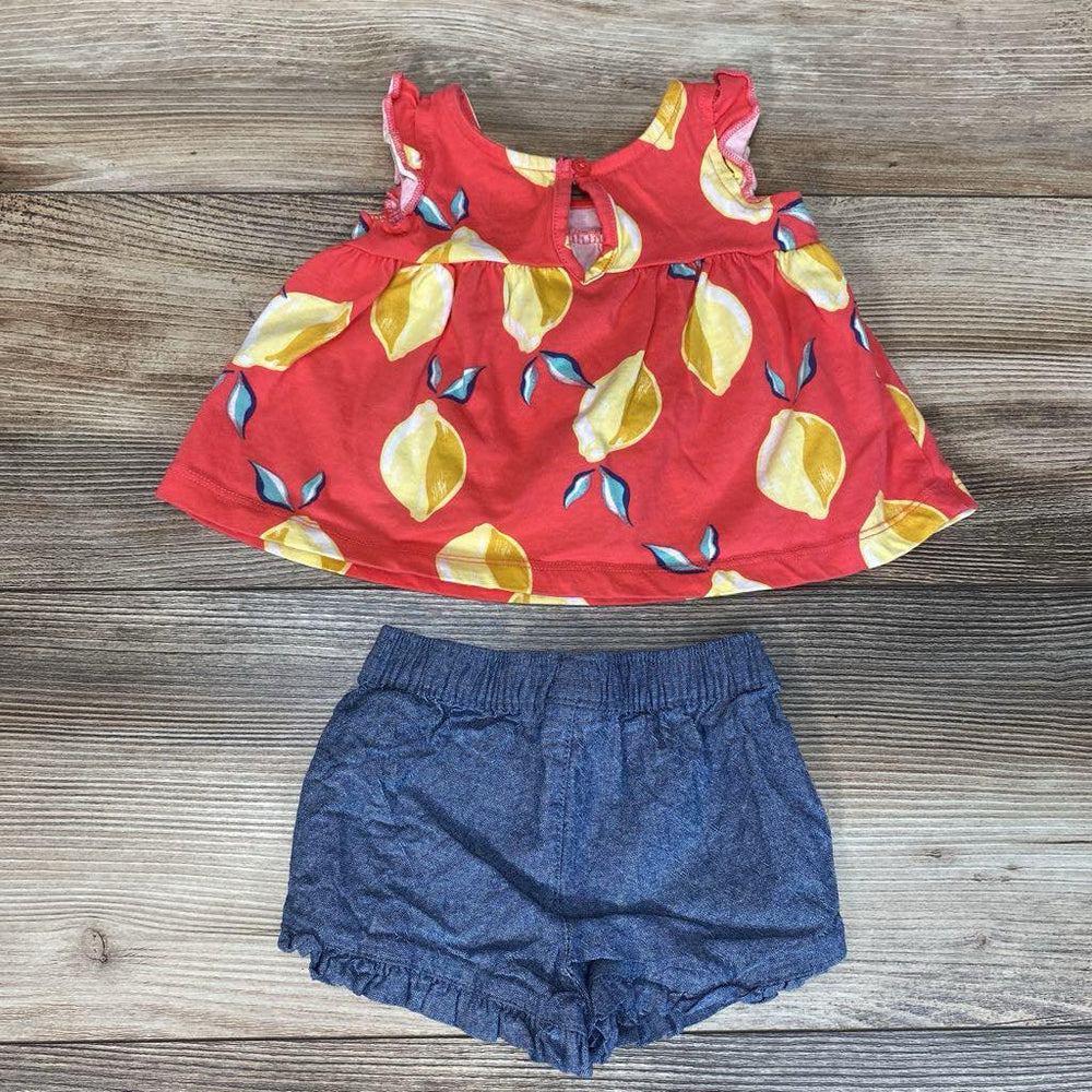 Just One You 2pc Lemon Top & Chambray Shorts sz 3T - Me 'n Mommy To Be