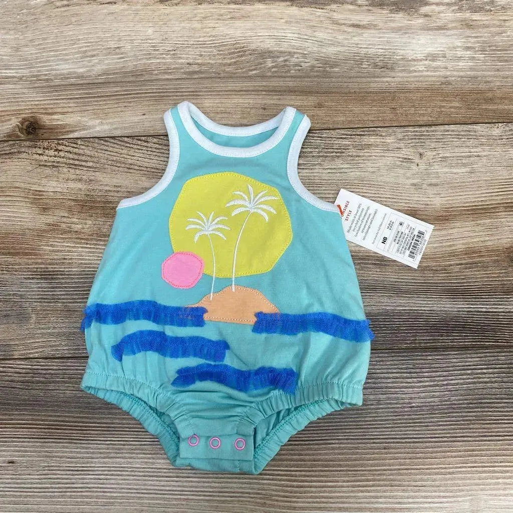 NEW Cat & Jack Beach Applique Romper sz NB - Me 'n Mommy To Be