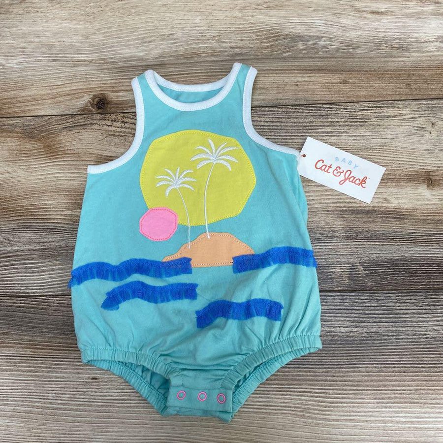 NEW Cat & Jack Beach Applique Romper sz 0-3m - Me 'n Mommy To Be