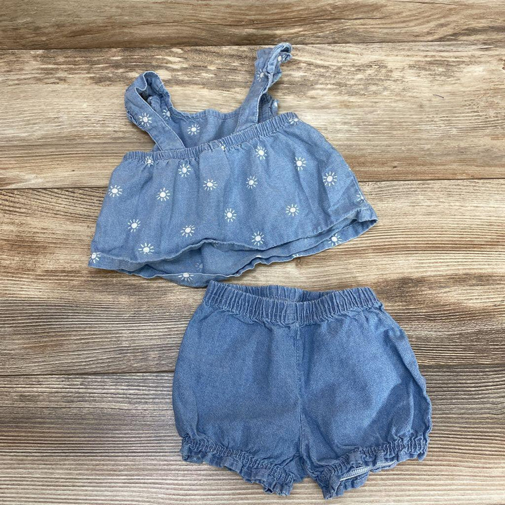 Carter's 2Pc Chambray Top & Shorts Set sz 3m - Me 'n Mommy To Be