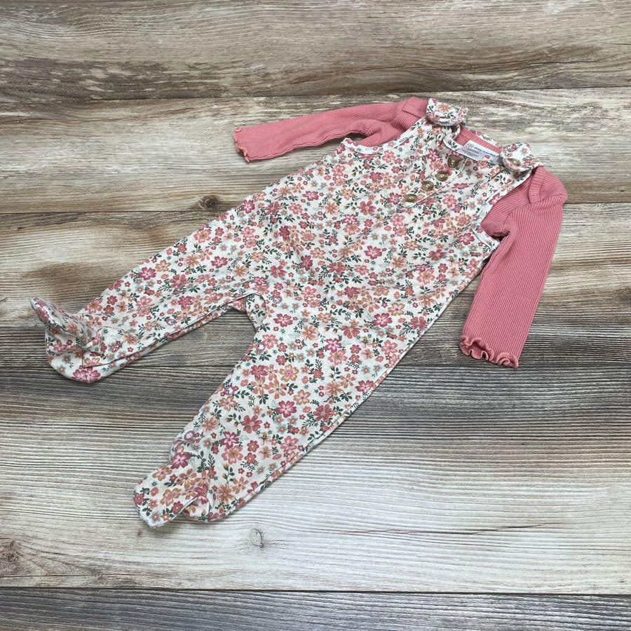 Daisy Fuentes 2Pc Shirt & Floral Romper sz 6-9m - Me 'n Mommy To Be