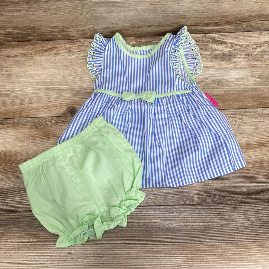 NEW Penny M 2pc Striped Dress & Bloomers sz 3-6m - Me 'n Mommy To Be