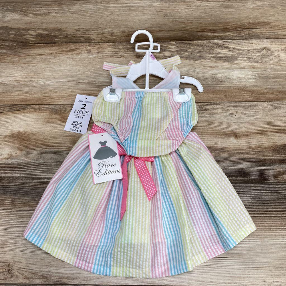 Rare Editions 2pc Seersucker Dress sz 6-9m - Me 'n Mommy To Be