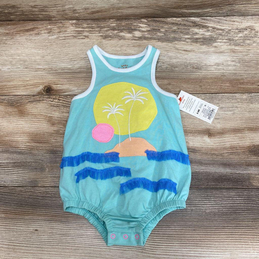 NEW Cat & Jack Beach Applique Romper sz 6-9m - Me 'n Mommy To Be