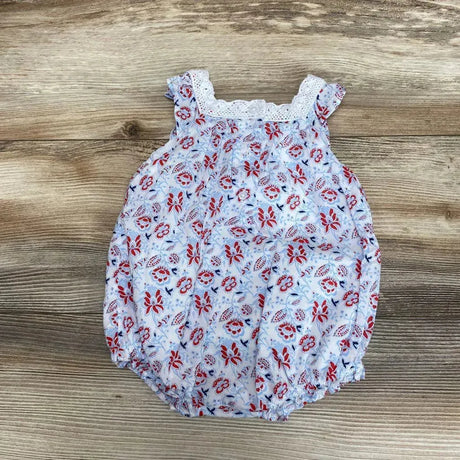 Janie & Jack Floral Crochet Trim Romper sz 3-6m - Me 'n Mommy To Be