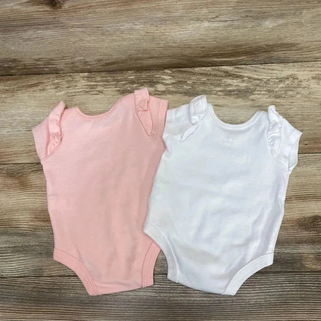 Lullaby Lane 2pk Ruffle Bodysuits sz 0-3m - Me 'n Mommy To Be