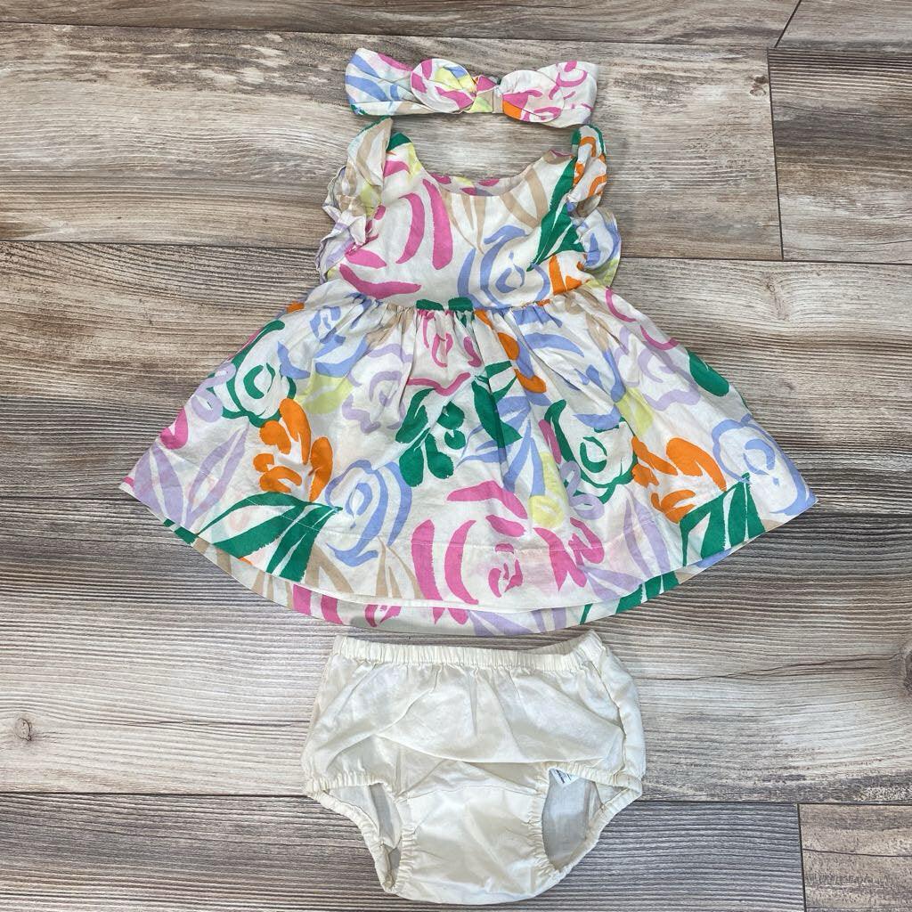 BabyGap 3pc Tropical Dress + Bloomers sz 3-6m - Me 'n Mommy To Be