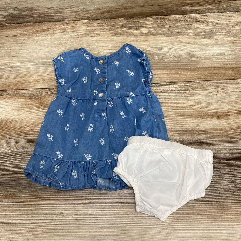 First Impressions 2pc Chambray Dress & Bloomers sz 0-3m - Me 'n Mommy To Be