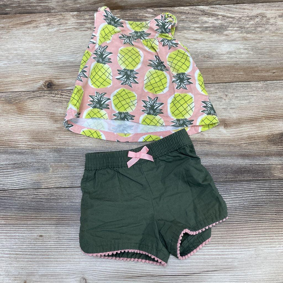 Just One You 2pc Pineapple Top & Shorts Set sz 6m - Me 'n Mommy To Be