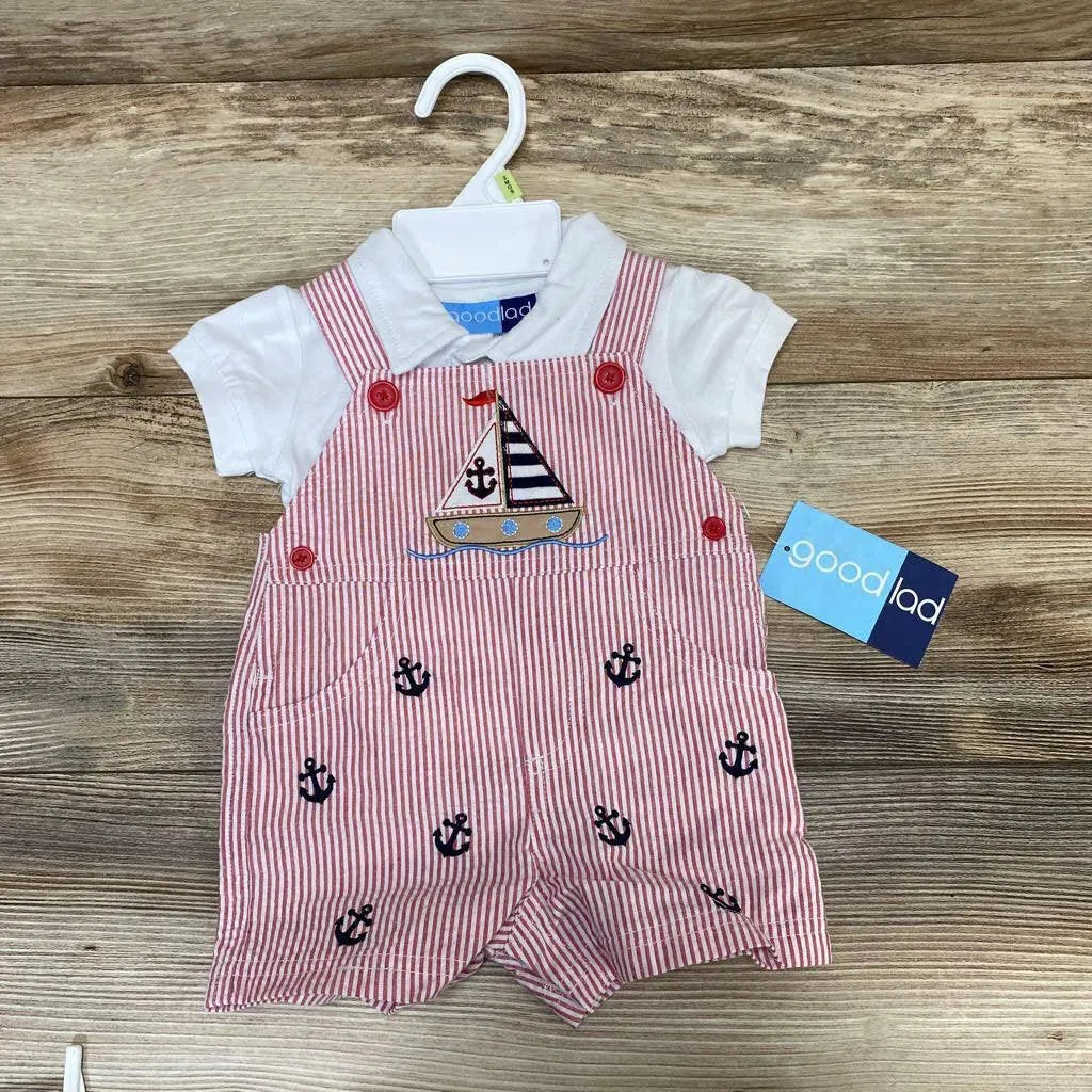 NEW Goodlad 2pc Shirt & Shortalls sz 3m - Me 'n Mommy To Be